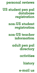 pen pal personal reviews, adult directory, student registration, reviews